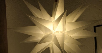 aydınlatılmış Noel star Patrick indir Bedava stl model printablescom 3d modeller mevsimlik tasarımlar kış yılın süsleri Led LED ışığı polipanel 3d print model - Mito3D