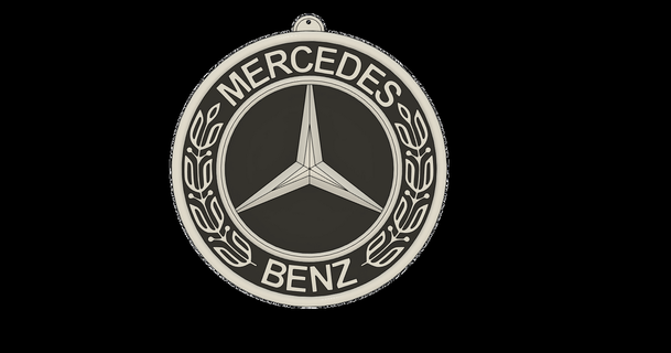Mercedes Logo Nagel Loch nappo download frei stl Modell Printablescom 3d Modelle Kunst Design 2d Platten Logos 3d print model - Mito3D