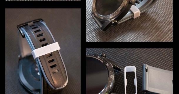 spare ring keeper huawei smartwatch watchstrap m3d download free stl model printablescom 3d models gadgets portable devices sparepart watch armbandhalterung ersatzteil 3d print model - Mito3D