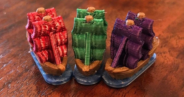 catan seafairers - pirate ship seafoam sails player color ocho camino download free stl model printablescom 3d models toys & games mosaicpalette multicolor settlersofcatan 3d print model - Mito3D