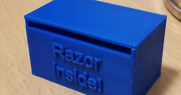 customizable razor disposal box blackboots2 download free stl model printablescom 3d models household bathroom nsfw 3d print model - Mito3D