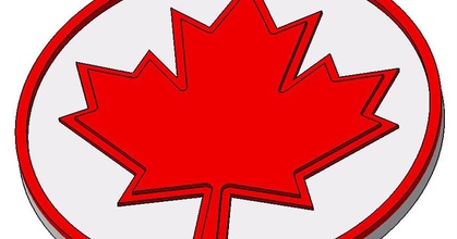 portavasos Canadá bandera jhb descargar gratis stl modelo imprimiblescom 3d modelos Arte diseño 2d platos logos 3d print model - Mito3D