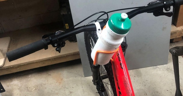 water bottle mount bike handle bars redpotato441 download free stl model printablescom 3d models sports & outdoor mountainbike waterbottle 3d print model - Mito3D