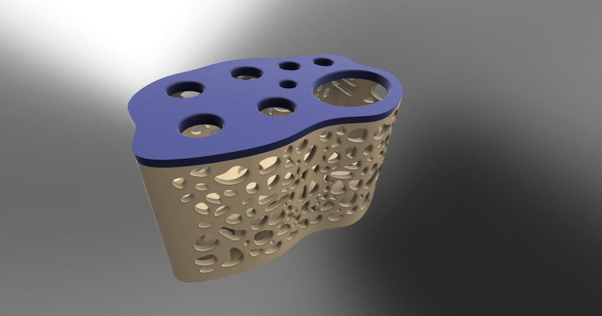 Stand Dental Lieferungen Badezimmer 3d Tisk download frei stl Modell Printablescom Modelle Haushalt 3dprinter Halter Unterstützung Zahn 3D print model - Mito3D
