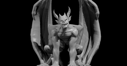 gargoyle mz4250 download free stl model printablescom 3d models toys & games board demon devil elemental gaming 3d print model - Mito3D