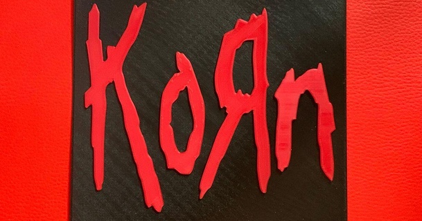 logo korn tom download free stl model printablescom 3d models art & design 2d plates logos metal music 3d print model - Mito3D