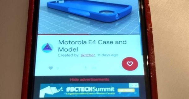 motorola e4 case model anv3d download free stl printablescom 3d models gadgets portable devices flexible flexiblefilament 3d print model - Mito3D