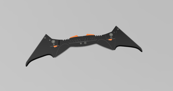 batarang batman 2022 reprocesos descargar gratis stl modelo imprimiblescom 3d modelos disfraces accesorios batmanbatarang 3d print model - Mito3D