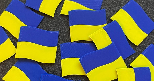 ukrainian flag pin chimy download free stl model printablescom 3d models fashion accessories 3d print model - Mito3D
