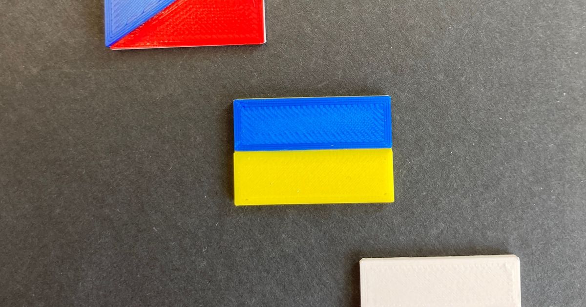vlajky flags czech ukraine poland milena tunkerova download free stl model printablescom 3d models fashion accessories brooch flag pin 3D print model - Mito3D