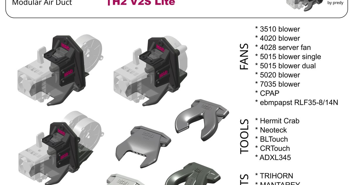 deli modüler hava kanal biqu h2 v2s revo Hafif önceki indir Bedava stl model printablescom 3d modeller yazıcılar 3D print model - Mito3D