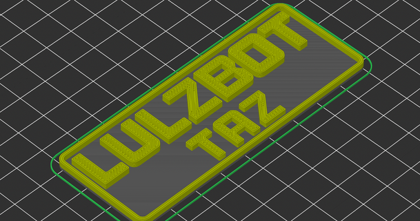 alternative lulzbot name plate parlons Télécharger libre stl modèle imprimablescom 3d modèles art conception 2d assiettes logos taz 3d print model - Mito3D