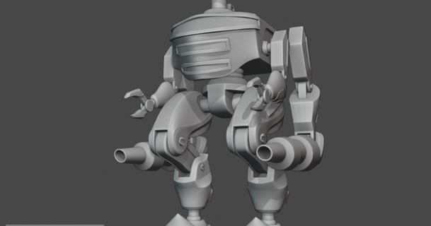 heavy combat robot np-dev download free stl model printablescom 3d models toys & games rpg figures 40k cyberpunk dreadnought droid necromunda 3d print model - Mito3D