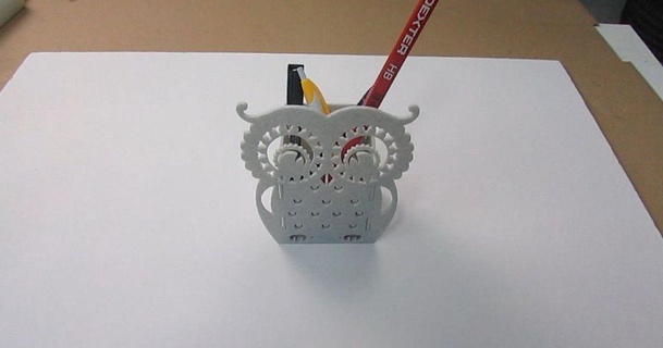 owl pen holder tecnoculebras download free stl model printablescom 3d models household office buho lapicero pencilholder 3d print model - Mito3D