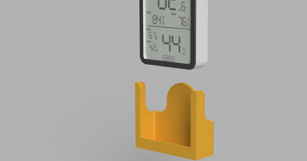 govee thermometer basket server rack le john download free stl model printablescom 3d models hobby & makers organizers thermometerholder 3d print model - Mito3D