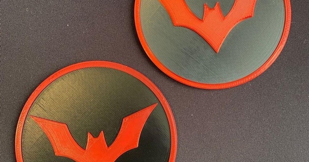 batman Coaster vues ringardes Télécharger libre stl modèle imprimablescom 3d modèles art conception 2d assiettes logos Batmanlogo symbole dccomique 3d print model - Mito3D