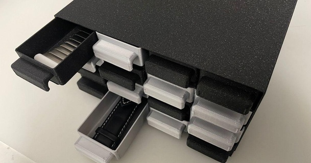 orologio bande scatola cassetti guillaume Scarica gratuito stl modello printablescom 3d Modelli moda Accessori Apple cinturino 3d print model - Mito3D