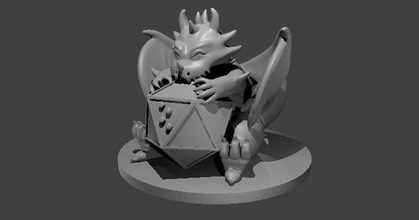 points rpg projet mascotte dragon mz4250 Télécharger libre stl modèle imprimablescom 3d modèles jouets Jeux planche braille dnd dragons 3d print model - Mito3D