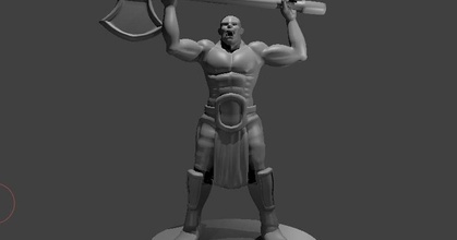 raging orc barbarian collection mz4250 download free stl model printablescom 3d models toys & games board dnd 3d print model - Mito3D