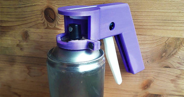 spray handle kaishou download free stl model printablescom 3d models hobby & makers tools spraycan spraycanhandle spraycanholder spraypaint 3d print model - Mito3D