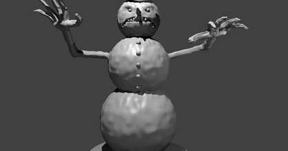evil snowman mz4250 download free stl model printablescom 3d models toys & games board 3d print model - Mito3D