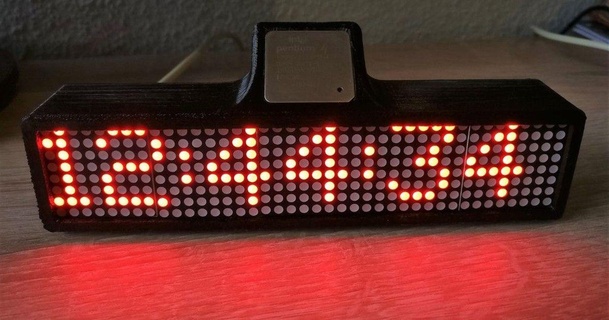 arduino LED matrice l'horloge sage Télécharger libre stl modèle imprimablescom 3d modèles loisir fabricants idées 3dprinter 3dprinting Cas gaine 3d print model - Mito3D