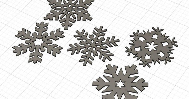 snowflakes - copos nieve bhorian download free stl model printablescom 3d models art & design designs coposdenieve 3d print model - Mito3D