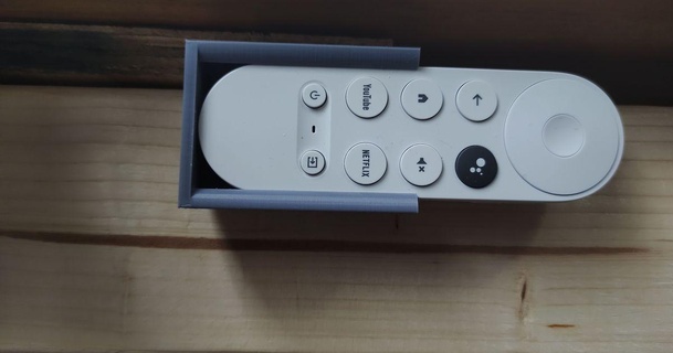 chromecast remote holder ketcham1009 download free stl model printablescom 3d models household living room google tv wall 3d print model - Mito3D