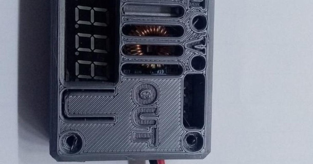 dc Konverter einstellbar USB LED Indikatoren Fall Mantel mohamed gad download frei stl Modell Printablescom 3d Modelle Hobby Macher Elektronik einstellbarer Strom Stromzähler 3d print model - Mito3D