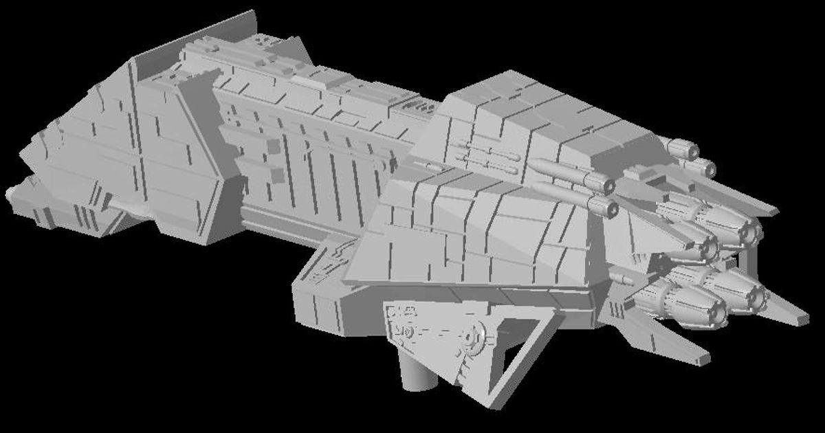 sw armada interceptoriv frigate onilcreations download free stl model printablescom 3d models toys & games outdoor starwarsarmada starwars 3D print model - Mito3D
