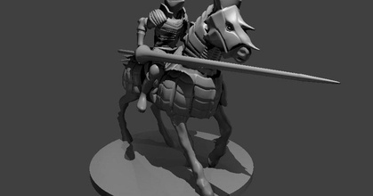 human cavalier collection mz4250 download free stl model printablescom 3d models toys & games board dnd knight pathfinder 3d print model - Mito3D