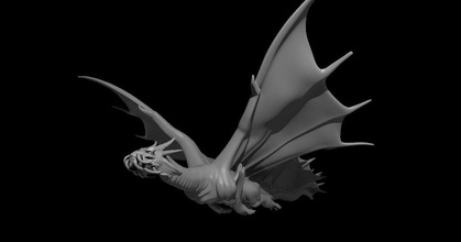 gold dragon - flying mz4250 download free stl model printablescom 3d models toys & games board 3d print model - Mito3D