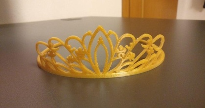 bridal flower tiara lorenz nimmervoll download free stl model printablescom 3d models fashion women golden crown goldentiara goldencrown 3d print model - Mito3D
