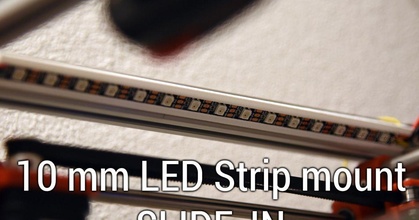 10 mm slide in LED bande monter 2020 Lorenz jamais Télécharger libre stl modèle imprimablescom 3d modèles imprimantes accessoires ws2812 ws2812b t2020 3d print model - Mito3D