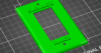 savage race branded light switch plate - 2 color peeceejay download free stl model printablescom 3d models household decor racing obstacle 3d print model - Mito3D