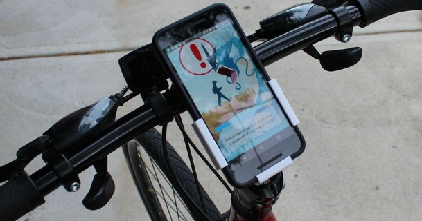 bike phone holder 5x + case zemba craftworks download free stl model printablescom 3d models gadgets portable devices 3d print model - Mito3D