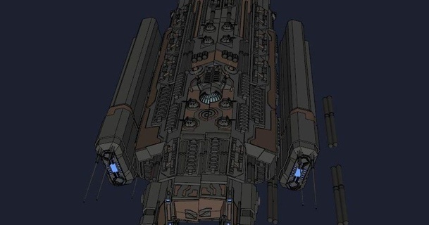 Stargate antiguo corbeta Embarcacion asura crucero sccuby descargar gratis stl modelo imprimiblescom 3d modelos juguetes juegos vehiculos 3d print model - Mito3D