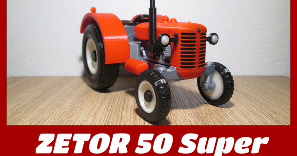 tractor - zetor 50 super mrhanjak download free stl model printablescom 3d models toys & games vehicles easy 3d print model - Mito3D