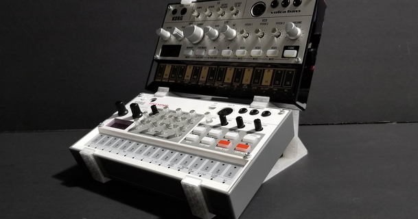 dual korg volca stand remixed support 2 volcas michael download free stl model printablescom 3d models hobby & makers music 3d print model - Mito3D