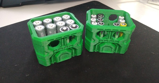 batería almacenamiento aa aaa Lima uñas descargar gratis stl modelo imprimiblescom 3d modelos pasatiempo hacedores organizadores caja bateria 3d print model - Mito3D
