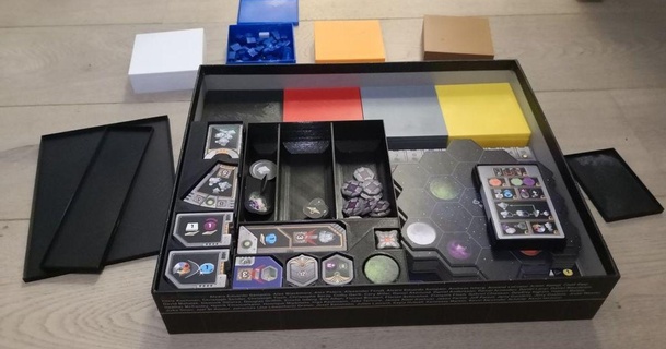 gaia proyecto organizador losggenes descargar gratis stl modelo imprimiblescom 3d modelos juguetes juegos tablero juego mesa inserciones almacenamiento 3d print model - Mito3D