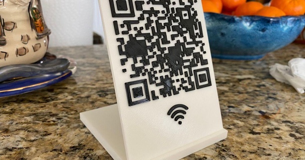 Wifi qr código firmar conector radio descargar gratis stl modelo imprimiblescom 3d modelos casa decoración Código QR 3d print model - Mito3D