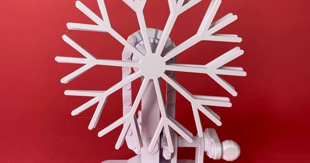 trippy snowflake mechanical sculpture jbvcreative download free stl model printablescom 3d models art & design sculptures engineering kineticart mechanicaltoy toy 3d print model - Mito3D