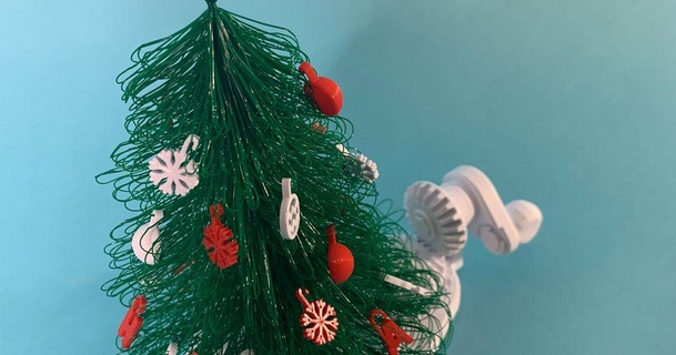 borroso Navidad árbol jbvcreativo descargar gratis stl modelo imprimiblescom 3d modelos Arte diseño esculturas Ingenieria engranajes 3d print model - Mito3D