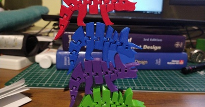 flexi triceratops andyfuentes22 download free stl model printablescom 3d models toys & games cretaceous ceratopsid cute dino dinosaur 3d print model - Mito3D