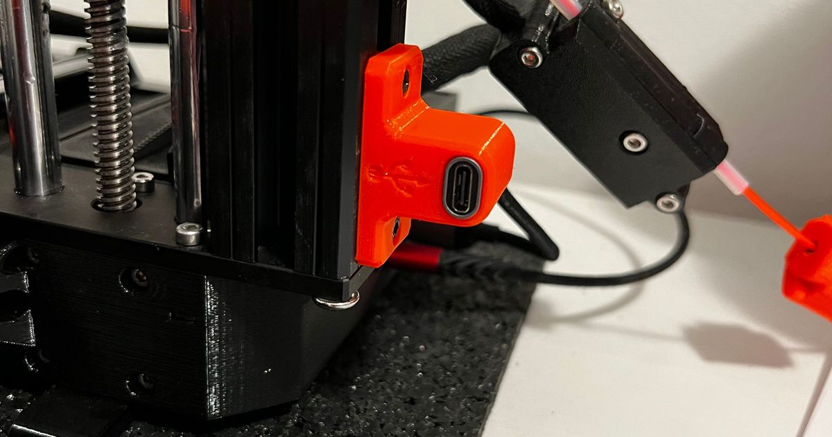 usb c cavo montare prusa mini + snicket Scarica gratuito stl modello printablescom 3d Modelli stampanti aggiornamenti miniplus 3D print model - Mito3D