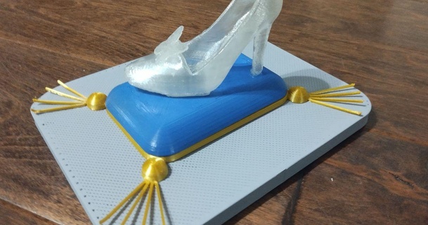 cinderela vidro chinelo reeder baixar livre stl modelo printablescom 3d modelos fantasias acessórios adereços travesseiro sapato 3d print model - Mito3D