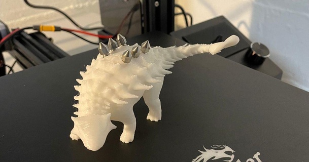 dinozzle anquilosaurio boquilla extrusor soporte avery descargar gratis stl modelo imprimiblescom 3d modelos impresoras accesorios dinosaurio portaboquillas boquillas 3d print model - Mito3D