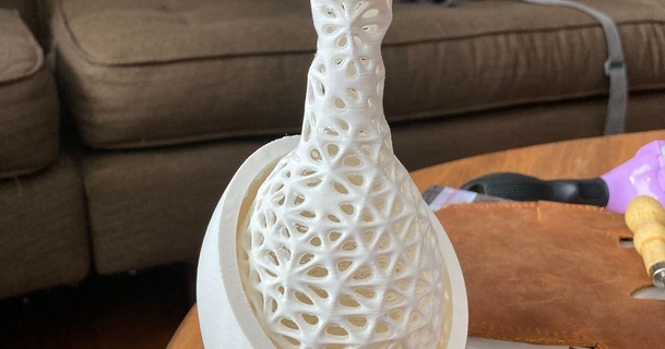 water lattice vase james g download free stl model printablescom 3d models household decor watersculpture 3d print model - Mito3D