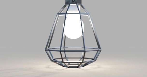 geometric lamp shade ikea bulbs johny69 download free stl model printablescom 3d models household decor diamond ikeahack 3d print model - Mito3D